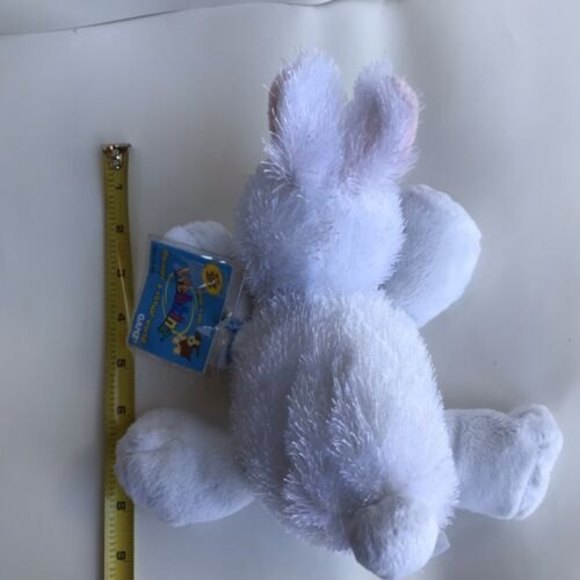 Webkinz White Easter Bunny Rabbit HM078 Stuffed Beanbag Animal Plush W/Code - Picture 4 of 7